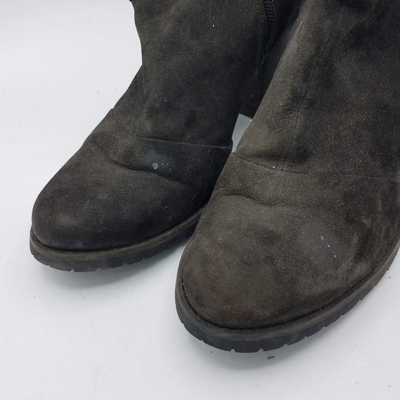 Clarks Womens 7.5 Mission Zelle Side Zip Ankle Boots Heel Booties Black 64521 - Picture 2 of 10